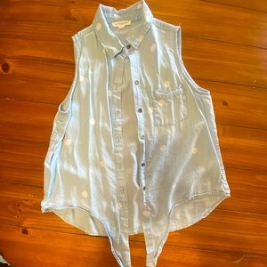 Button down tank top